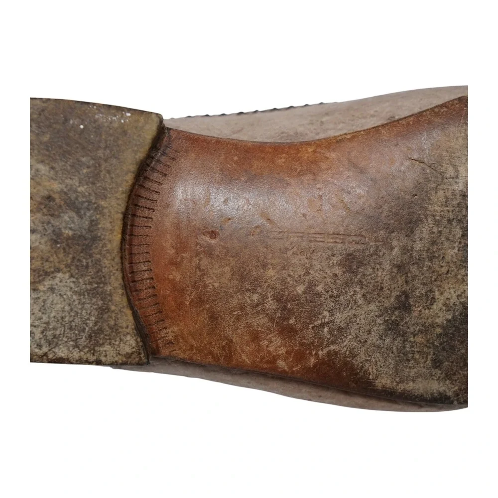 Moreschi Tan Ostrich Leather Penny Loafers Mens 9‎ Made in Italy